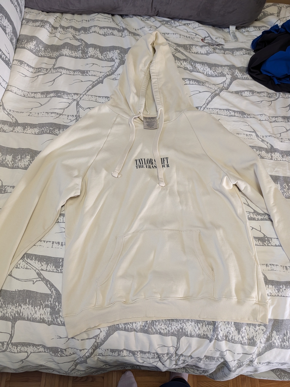 Taylor Swift Cream Pullover Hoodie - The Eras Tour Chest Logo